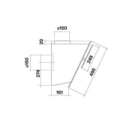 FALMEC VERSO EASY fali páraelszívó, 85 cm, fehér üveg, (keringetés)