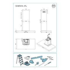 FALMEC PLANE PLUS fali páraelszívó, 90 cm, inox