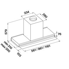   FALMEC VIRGOLA TOUCH NRS beépíthető páraelszívó, 60 cm, inox
