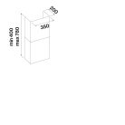 FALMEC VERSO fali páraelszívó, 55 cm, fehér üveg