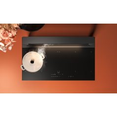   Falmec LEVEL ONE 90 cm indukciós főzőlap beépített elszívóval, matt fekete, fehér LED, 2x2 bridge zóna