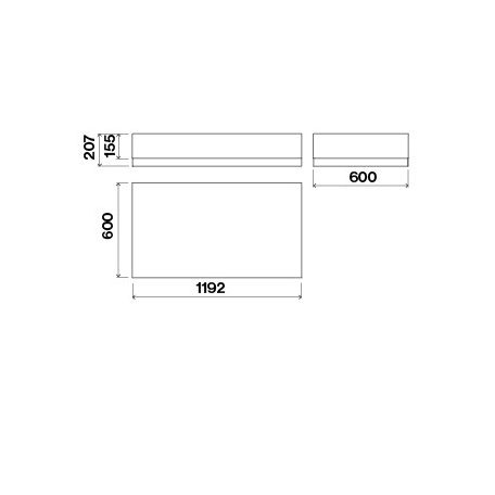 FALMEC VETRA sziget páraelszívó, 120 cm, inox/üveg