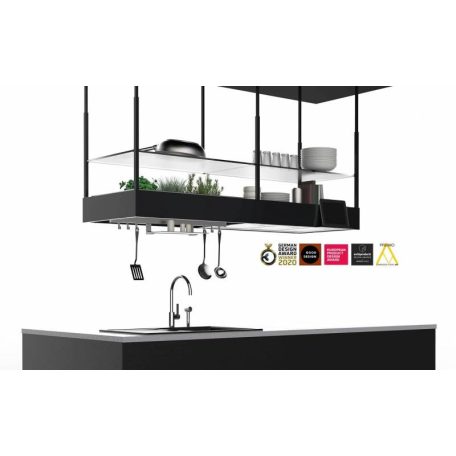 FALMEC SPAZIO sziget páraelszívó, 180 cm, fekete