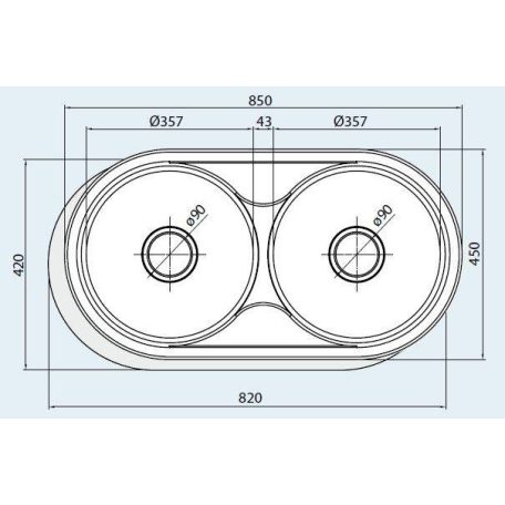 CATA - Mosogatótálca R2-AG inox - A készlet erejéig rendelhető!