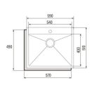 CATA - Mosogatótálca CBS-1 54-40 R10 inox
