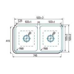 CATA - Mosogatótálca CB-2 inox