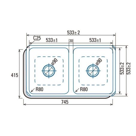 CATA - Mosogatótálca CB-2 inox