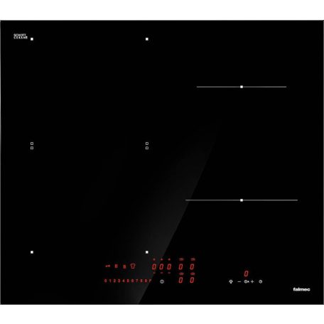 Falmec 58 cm indukciós főzőlap, fekete, 2 bridge és 2 normál zóna (elszívó vezérléssel)