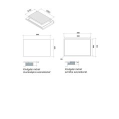   Falmec 58 cm indukciós főzőlap, fekete, 2 bridge és 2 normál zóna (elszívó vezérléssel)