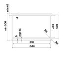 Falmec ZERO EASY 84 cm indukciós főzőlap beépített elszívóval (keringetés), 2 bridge és 2 normál zóna