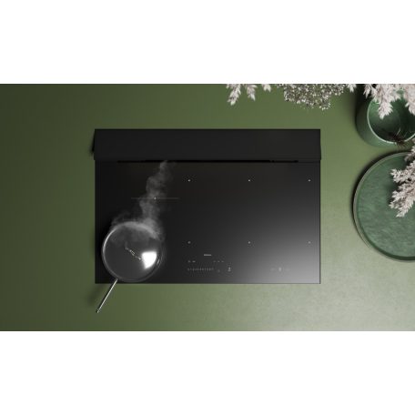 Falmec BRERA 75 cm indukciós főzőlap beépített elszívóval, matt fekete, fehér LED, 2 bridge és 2 normál zóna