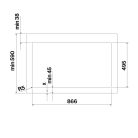 Falmec BRERA 89 cm indukciós főzőlap beépített elszívóval, matt fekete, fehér LED, 2x2 bridge zóna