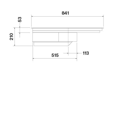 Falmec ZERO EASY 84 cm indukciós főzőlap beépített elszívóval (keringetés), matt fekete, 2 bridge 2 normál zóna