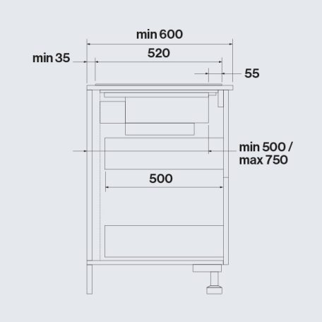 Falmec ZERO EASY 84 cm indukciós főzőlap beépített elszívóval (keringetés), matt fekete, 2 bridge 2 normál zóna