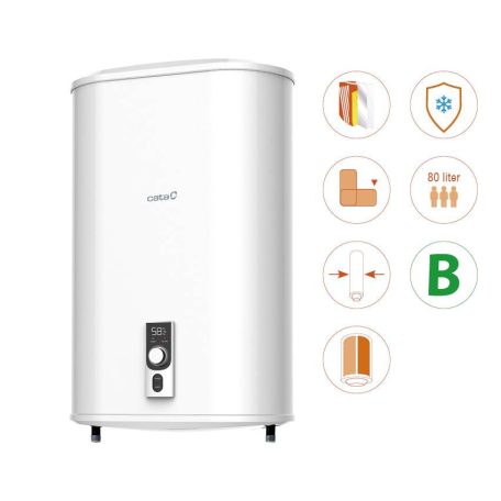 CATA - Elektromos vízmelegítő CTRS-80 REV SLIM, Smart, Fagyvédelem, Elfordítható
