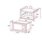 NODOR - Beépíthető mikrohullámú sütő NorChef MW-25 DG DB