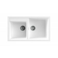   NODOR - Mosogatótálca NorGranite 86.50 2B WH fehér - A készlet erejéig rendelhető!