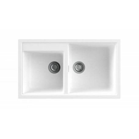 NODOR - Mosogatótálca NorGranite 86.50 2B WH fehér - A készlet erejéig rendelhető!