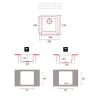 NODOR - Mosogatótálca NorGranite 40.40 1B WH fehér