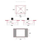 NODOR - Mosogatótálca NorAce 45.40 1C R10 CP inox munkalapra és alá is szerelhető