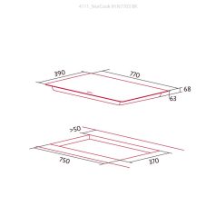   NODOR - Beépíthető indukciós főzőlap NorCook IH-N7703 BK