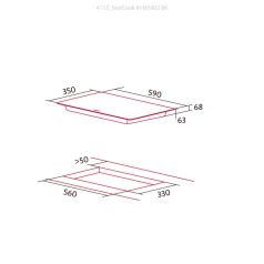   NODOR - Beépíthető Indukciós főzőlap NorCook IH-N5902 BK