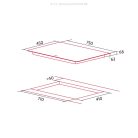 NODOR - Beépíthető félindukciós kerámia főzőlap NorCook IV-N7502 BK