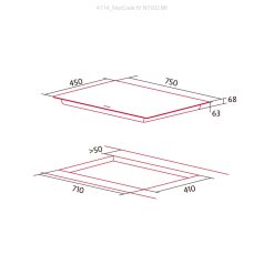   NODOR - Beépíthető félindukciós kerámia főzőlap NorCook IV-N7502 BK