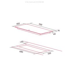   NODOR - Beépíthető indukciós főzőlap NorCook IH-N7003 BK