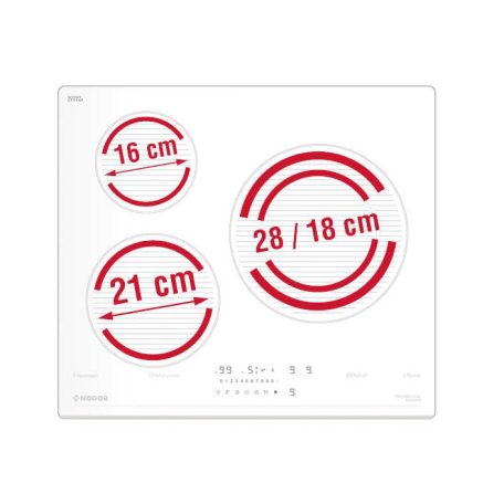 NODOR - Beépíthető indukciós főzőlap NorCoock IH-N6286 SW fehér Hob to Hood