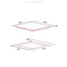 NODOR - Beépíthető indukciós főzőlap NorCoock IH-N6326 BK fekete Hob to Hood
