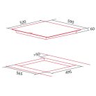 NODOR - Beépíthető kerámialap indukciós IH-N6286 BK (Fekete)