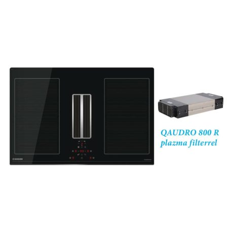 NODOR - NorCoock IS-N7220 BK indukciós főzőlap beépített elszívóval + plazma filter QUADRA 800 R
