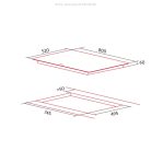 NODOR - Beépíthető indukciós főzőlap NorCoock IH-N8106 BK Hob to Hood Fekete