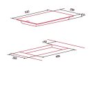 NODOR - Beépíthető domino kerámia főzőlap VH-N3201 BK
