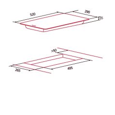 NODOR - Beépíthető domino kerámia főzőlap VH-N3201 BK