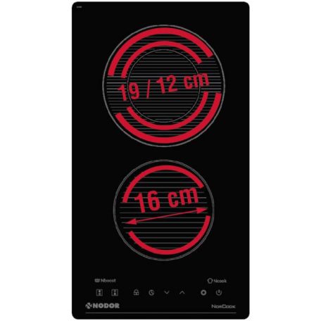NODOR - Beépíthető domino kerámia főzőlap VH-N3201 BK