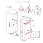NODOR - Beépíthető hűtőszekrény kombinált NorFrost HAIL-193 TNF BI 70 + Ajándék Hűtőtáska