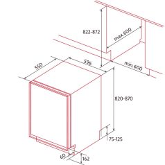 NODOR - Beépíthető hűtőszekrény NorFrost TUNDRA-82 BI