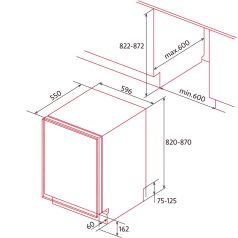   NODOR - Beépíthető fagyasztószekrény NorFrost ICE-82 BI + Ajándék Hűtőtáska