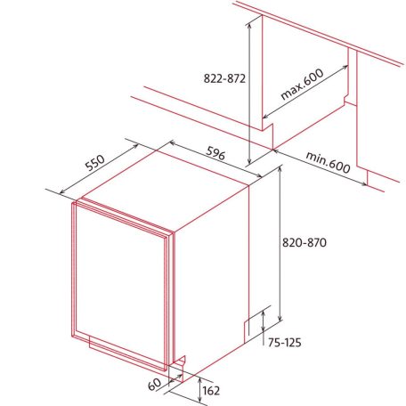 NODOR - Beépíthető fagyasztószekrény NorFrost ICE-82 BI + Ajándék Hűtőtáska