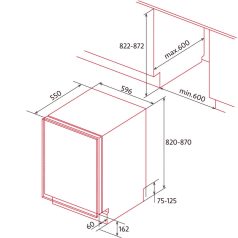 NODOR - Beépíthető hűtőszekrény NorFrost HAIL-82 BI SL