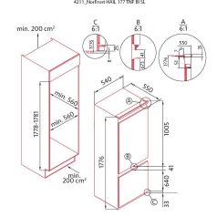   NODOR - Beépíthető hűtőszekrény kombinált NorFrost HAIL-177 TNF BI SL + Ajándék Hűtőtáska