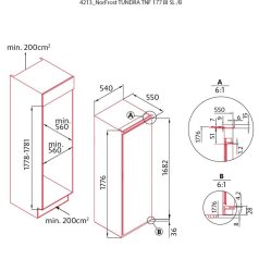 NODOR - Beépíthető hűtőszekrény NorFrost TNF-177 BI SL
