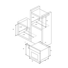 CATA - Beépíthető sütő MDS-8008 WH