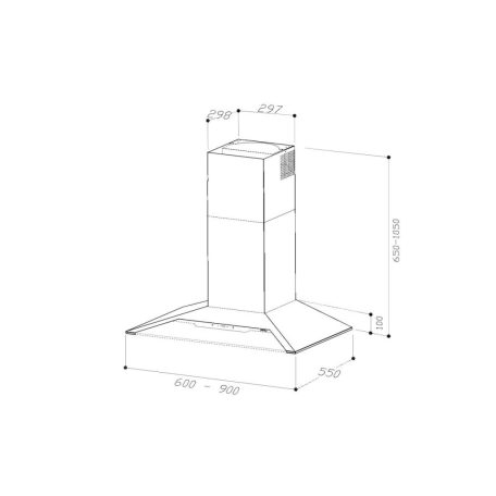 Sirius - Páraelszívó SLTC-97 JEEG TW 90 cm fekete