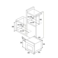 CATA - Beépíthető sütő MDS-8007 WH