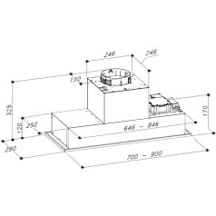 Sirius - Páraelszívó SL-903 P 90 cm inox