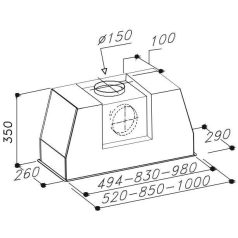 Sirius - Páraelszívó SL-906 L TW 85 cm inox