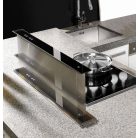 Sirius - Páraelszívó S-DD2 TC/L EM 58 LED fekete üveg/inox motor nélkül